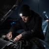 Car Repair Work Light Hat LED with Light, Unisex USB Rechargeable Headlamp Skull Cap, Adjustable Brightness Warm Winter Knitted Cap for Men,