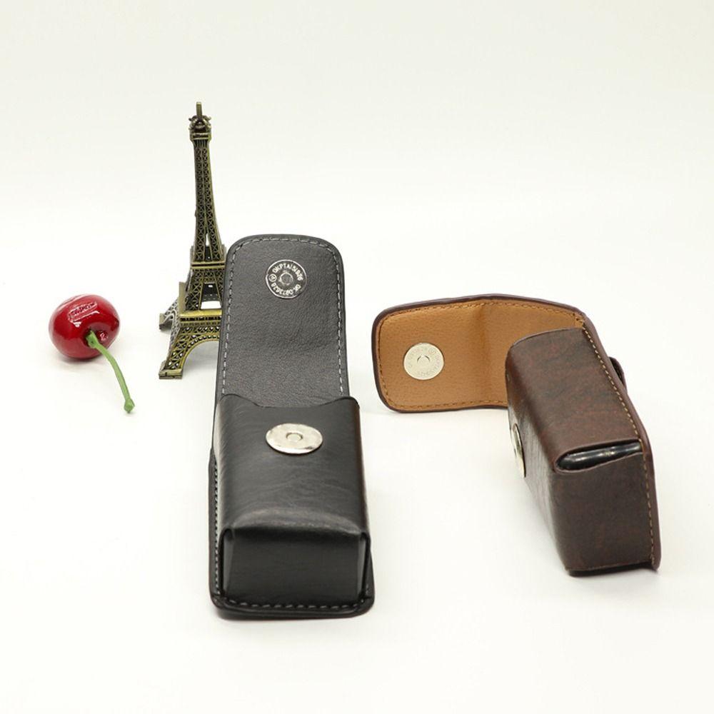 Leather Fold Glasses Case Waistpack Glasses Box Wearable Belt Glasses Case Presbyopic Glasses Case
