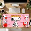 Snoopy Love Xl Gaming Mouse Pad Nonslip Rubber Base Stitched Edge Waterproof Desk Mat For Pc Laptop Gamer Office Computer Accessories C929839