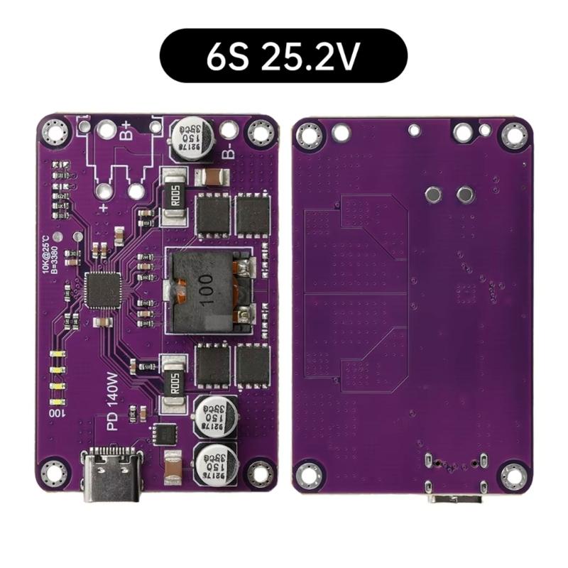 Высокоэффективный модуль питания 6S 25,2 В 140 В с поддержкой быстрой зарядки PD для робототехники и DIY-проектов
