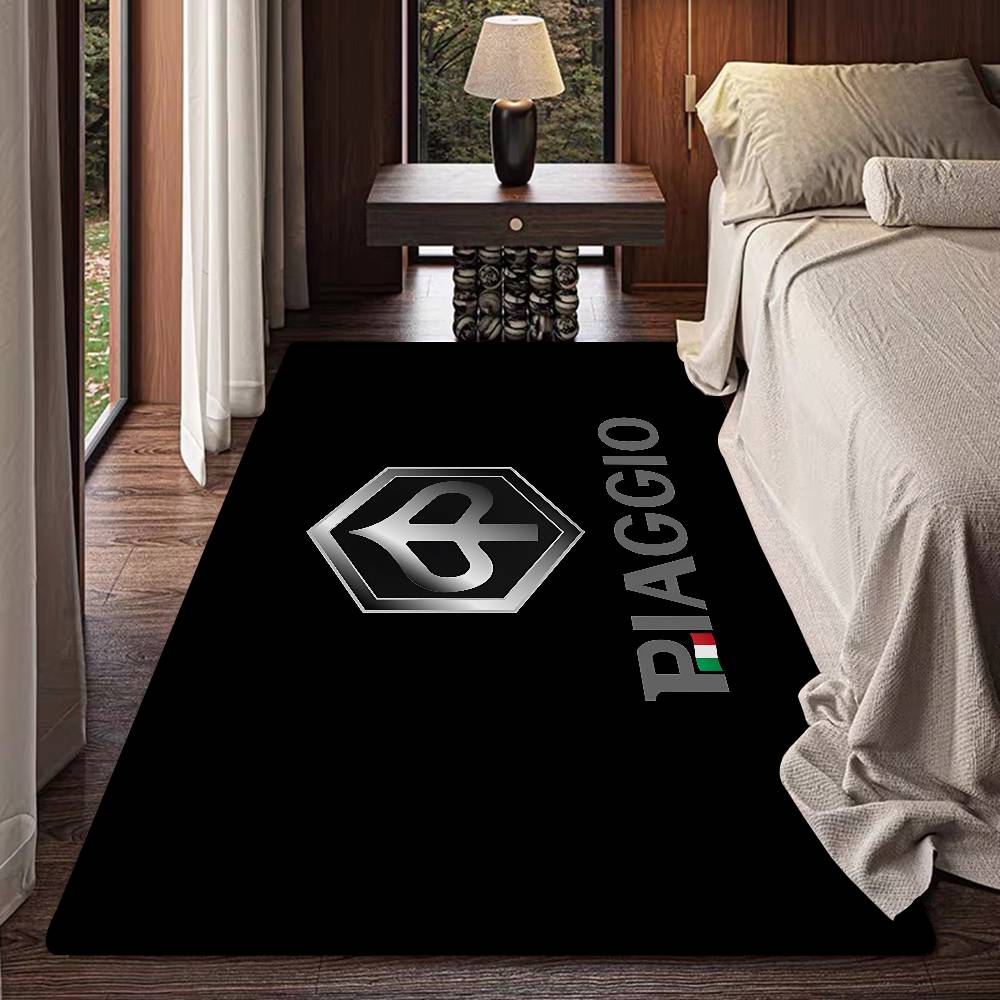 P-Piaggio Logo Floor Mat Cheaper Anti-slip Modern Living Room Balcony Printed Bedside Mats