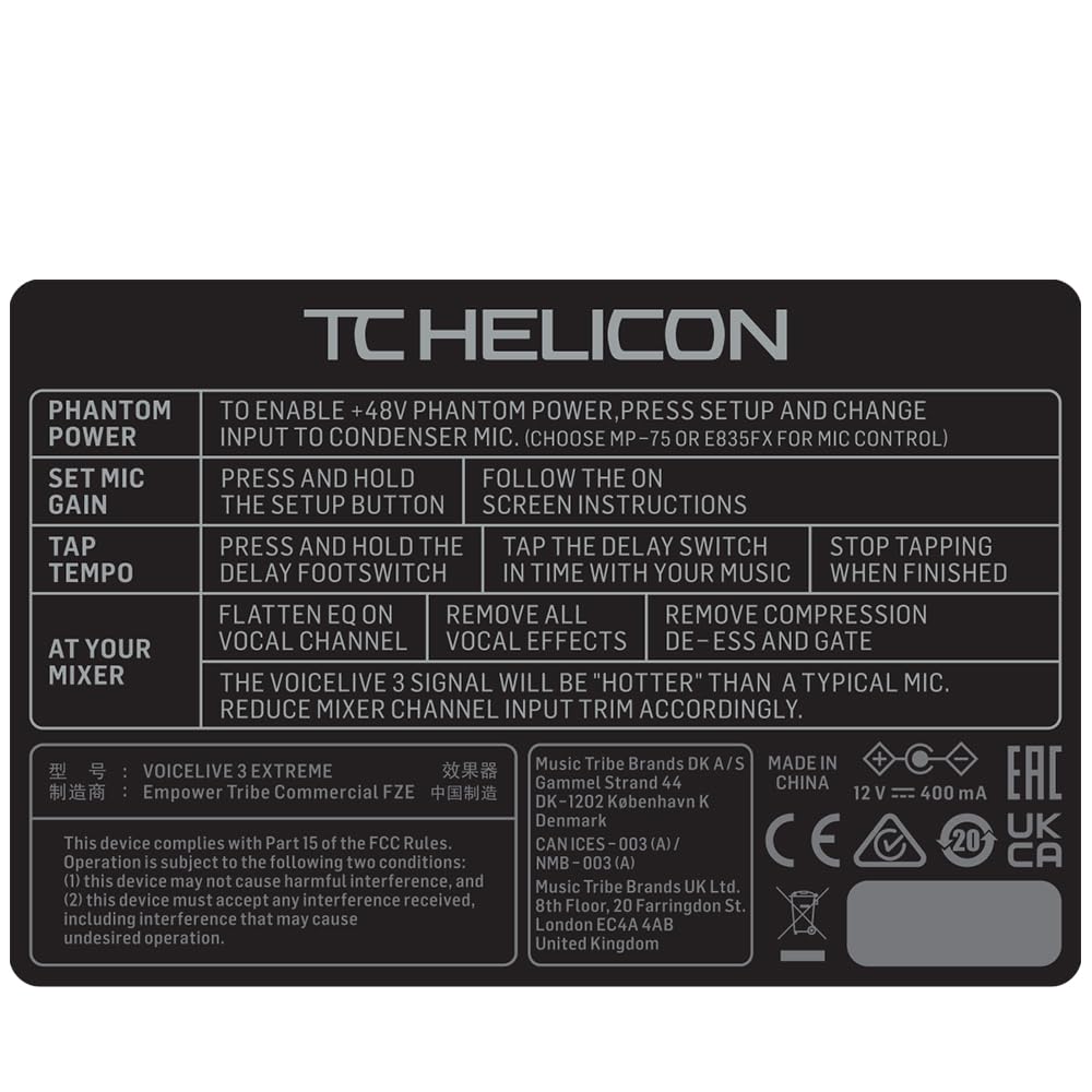 TC HELICON Looper Processor VOICELIVE 3 EXTREME