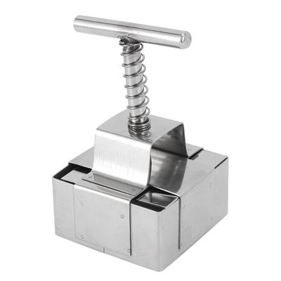 Нержавеющая сталь Глиняный резак Пружинный плунжер Точная резка Ручная работа DIY Форма для резки торта для салатов десертов S