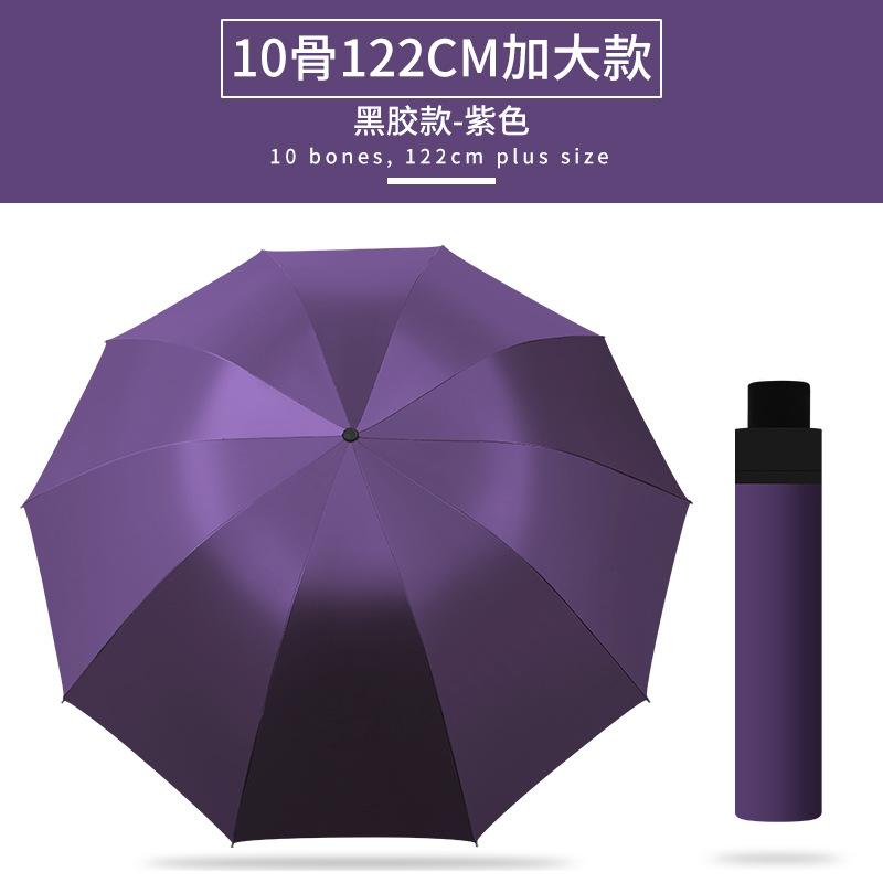 Зонт Зонт Складной Улучшенный Солнцезащитный Зонт Виниловый Трехсекционный Солнечный Зонт Двойного Назначения от Солнца и Дождя Большой Автоматический Зонт