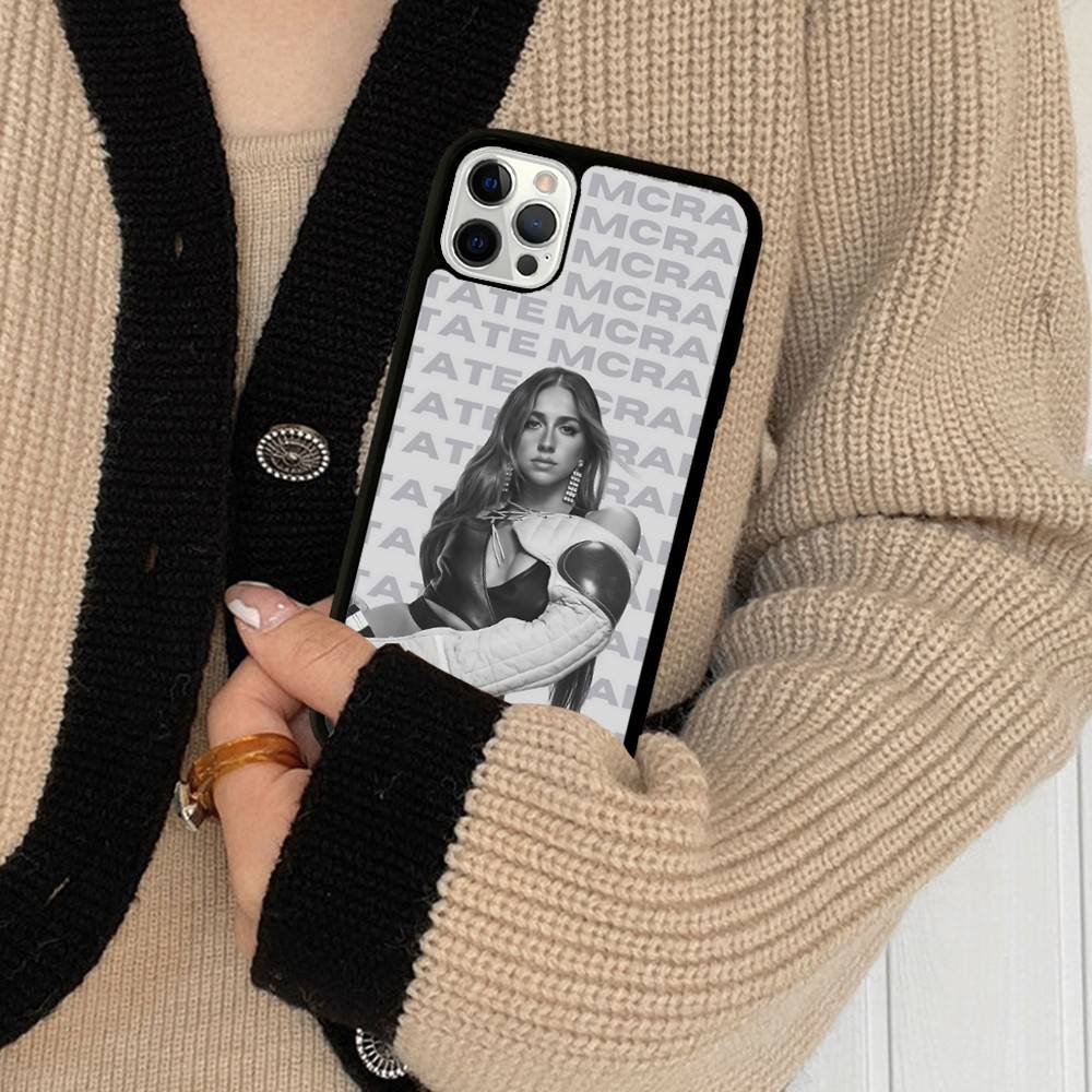 Tate M-McRae Singer PC+TPU Phone Case For IPhone 11 12 13 14 15 16 17 Plus Pro Max Cover