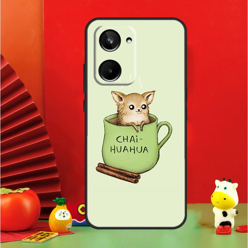 Чихуахуа Лицо Цветочный Собака Для Realme C35 C53 C55 C67 GT Neo 6 GT5 9 10 11 12 Pro Plus C25S C21Y C30 C31 C33 C51 Чехол