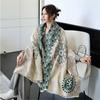 Versatile Scarf Women's Winter, Autumn and Winter New Double-sided Jacquard Shawl Warm and Thickened Scarf with High-end Scarf