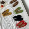 Simple V-mouth Soft Surface Soft Sole 2025 New Retro Casual Women's Shoes Round Head Flat Bottom Light Mouth Solid Color Single Shoes