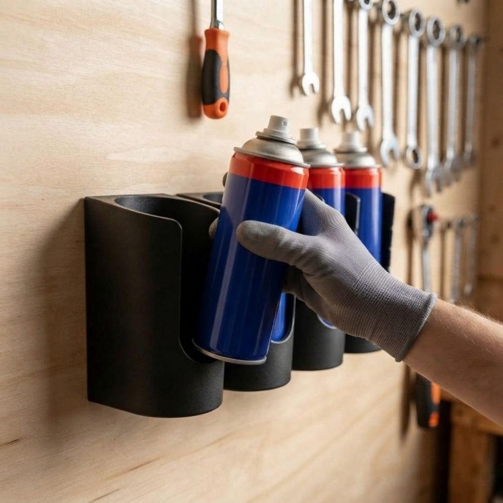 Wall Mounted Spray Can Holder 4 Slots Paint Can Holder Practical Spray Bottle Holder Shop