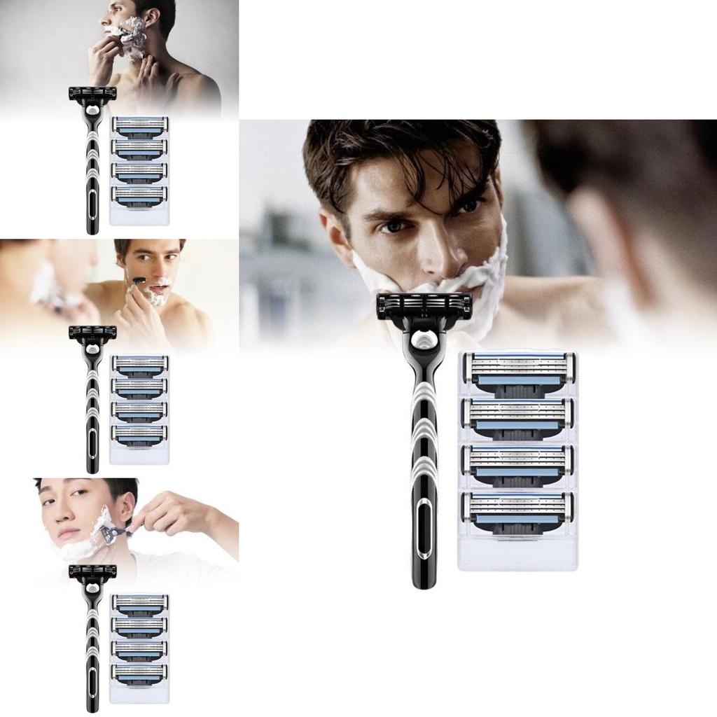 Премиальная немецкая бритва с тремя лезвиями для ручного бритья, обеспечивающая гладкое бритье для мужчин