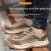Labor Insurance Shoes Men's Anti-smashing, Anti-piercing Insulation, Leather Wear-resistant and Breathable Ultra-light Safety Shoes