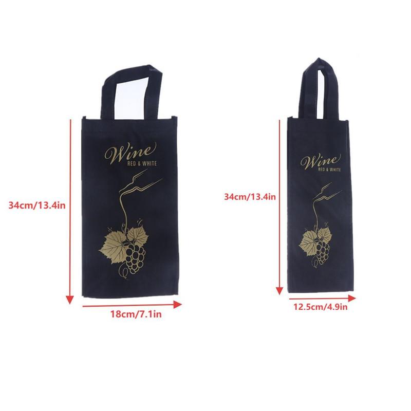 1 шт. Одно/Двухветвевые нетканые подарочные сумки-тоут Упаковка для красного вина Тканевая сумка для хранения Многоразовые мешочки Вечеринка