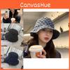 Comfort Fit Denim Fisherman Hat For Women Plaid Pattern And Material Breathable
