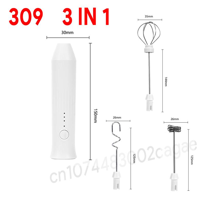 UPGRADED Electric Coffee Frother/MILK Whisk+Egg Beater MINI Food Blender USB Rechargeable Handheld Three Speeds Espresso Tools