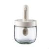 Glass Spice Jar with Lid and Spoon Versatile Kitchen Countertop Airtight Seasoning Bottle Sugar Bowl