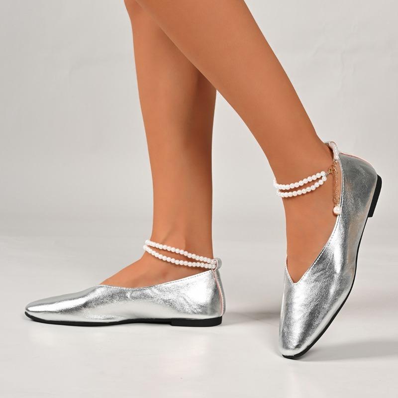 Fashion 2025 Temperament New Square Toe Shallow Mouth Single Shoes Fashion Women