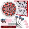 CyeeLife Soft Tip Dartboard Professional Set, Includes 6 Dart Boards with Arrows, 6 Flights, 30 Tips, 1 Throw Line, and 2 Board Stands