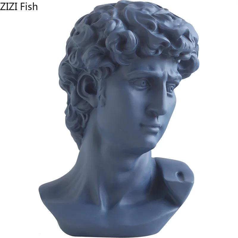 Resin Retro Home Decor David Portraits Bust Figurines Mini Gypsum Desk Decoration Crafts Sculpture Sketch Practice Gift