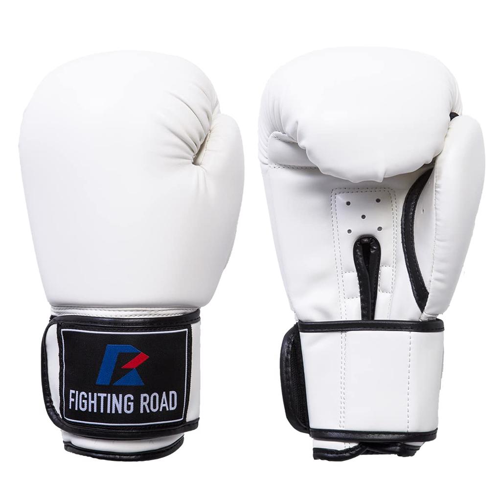 Fighting Road Boxing Gloves (10oz White)
