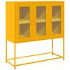 VidaXL Buffet jaune moutarde 100,5x39x107 cm acier laminé à froid, meuble de rangement, meuble de rangement de cuisine, 853407