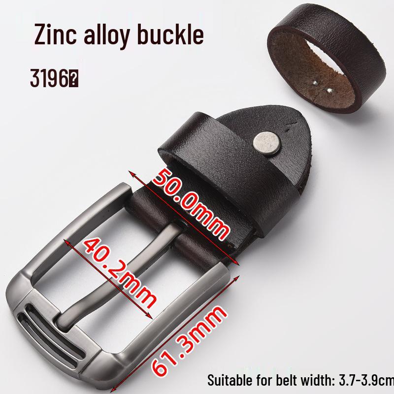 Men's Genuine Leather Pin Buckle Waistband Accessory