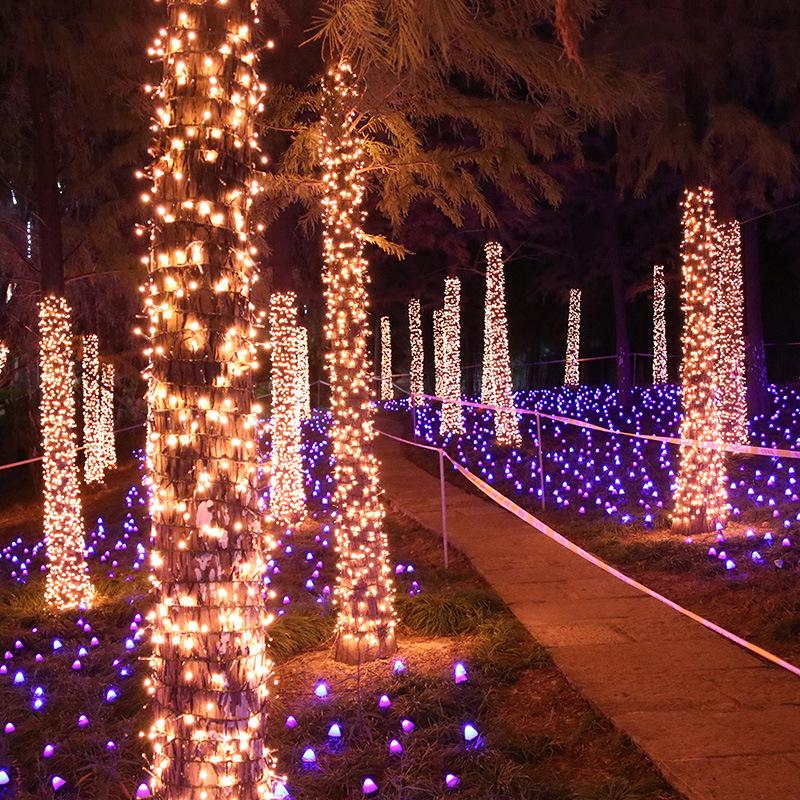 Светодиодные солнечные рождественские гирлянды: Водонепроницаемые, Сверхяркие, Прочные Уличные Гирлянды для Украшения Двора.
