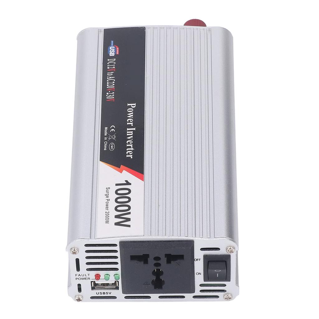 Автомобильный инвертор 1000 Вт USB-интерфейс тихий вентилятор охлаждения Автомобильный инвертор DC12V в AC220‑