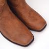 Модные мужские кожаные нескользящие туфли SlipOn с круглым носком и пряжкой на низком каблуке, повседневные мужские зимние ковбойские сапоги, мужская обувь, теплая Zapatilla'