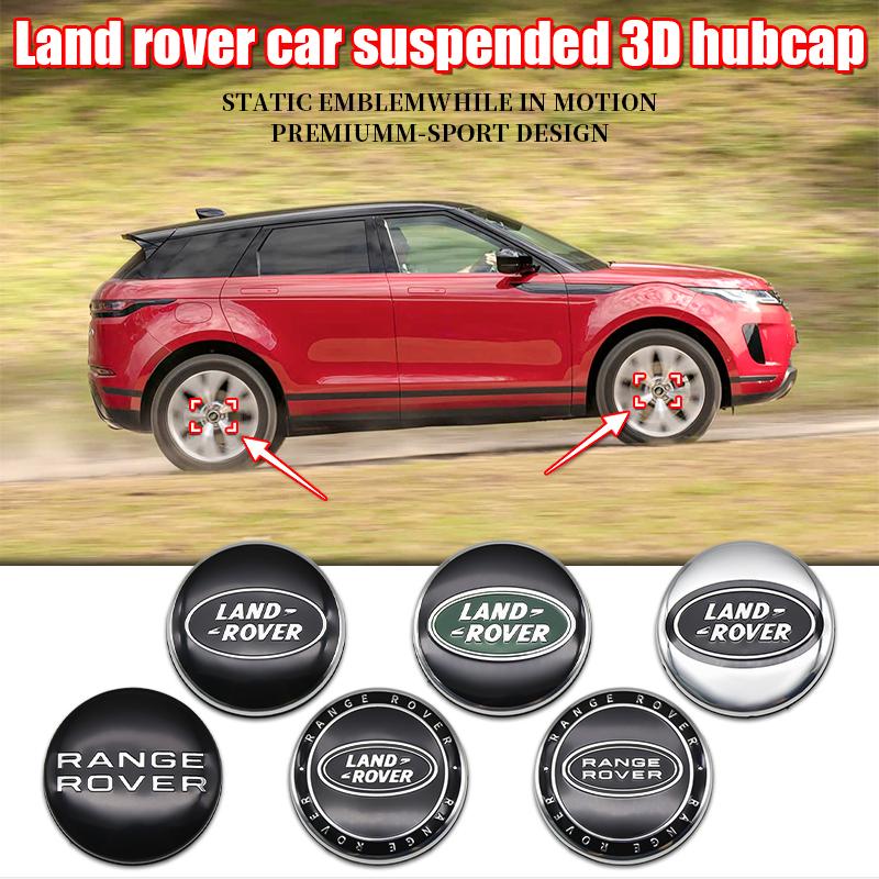 4Pcs 60mm Floating Wheel Center Caps Hub Cover For Land Rover Range Rover Discovery Evoque Sport Defender Velar Premium Pro FG4