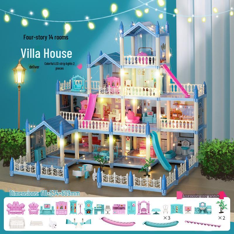 Игровой набор Кукольный домик Замок принцессы: Пазл Вилла для девочек