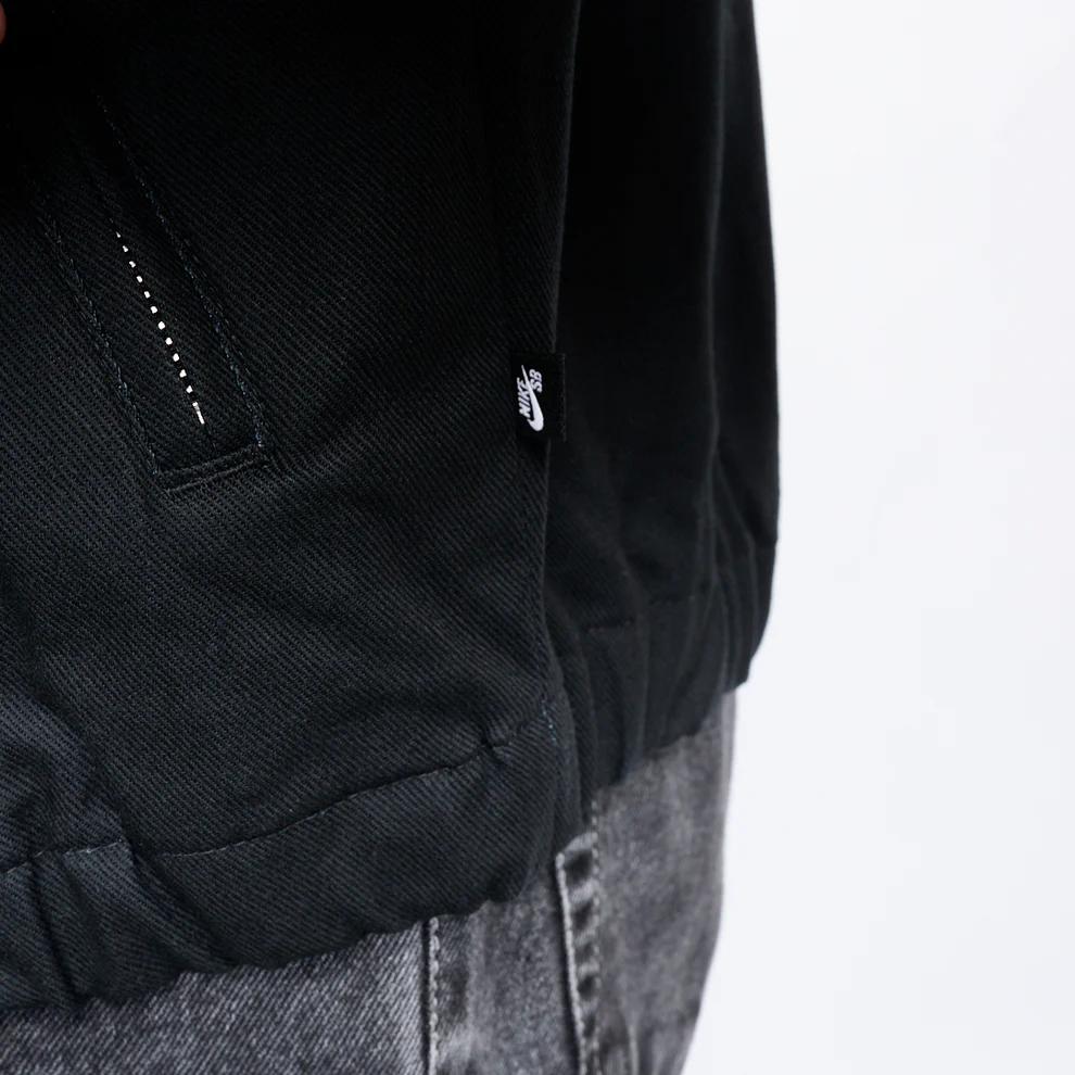Nike Унисекс черная эластичная свободная куртка на молнии SB FQ0406-010