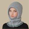 Women's Scarf Face Mask One-piece Knitted Hat With Thick Velvet Insulation And Warm Woolen Hat