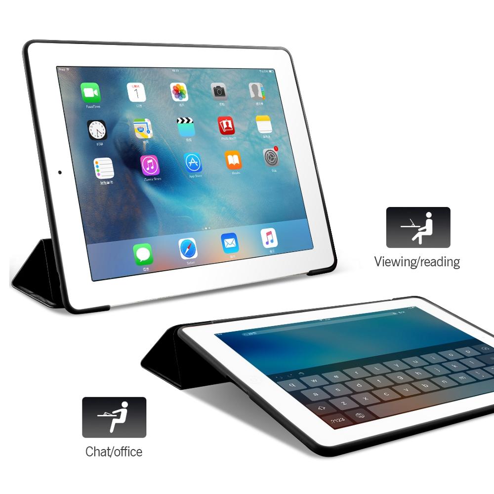 Case For iPad 9.7 2017 2018 5th 6th Gen Slim Stand Protective Tablet Cover With Soft Back Shell For iPad 5 6 9.7'' A1822 1893