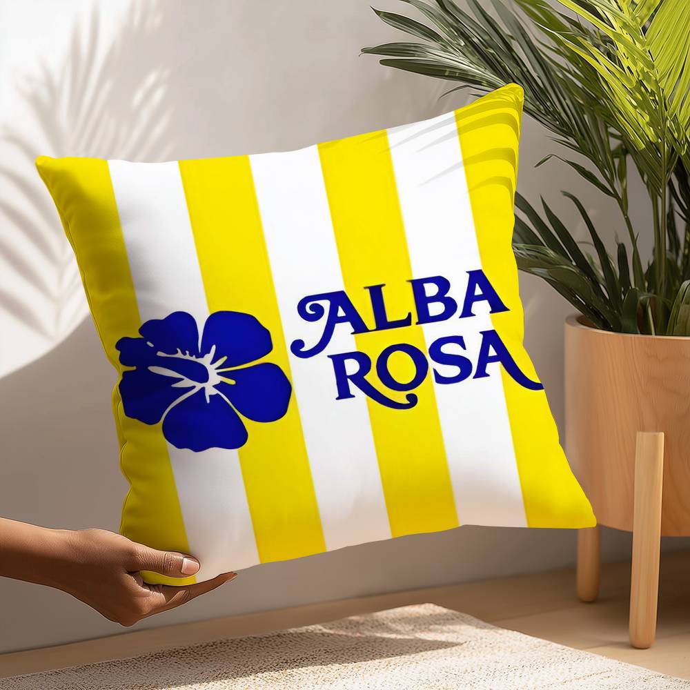 Fashion A-ALBA R-ROSA Pillow Case Plush Fabric Soft  Pillowcase Double Sided Print Cushion Cover Household Gifts