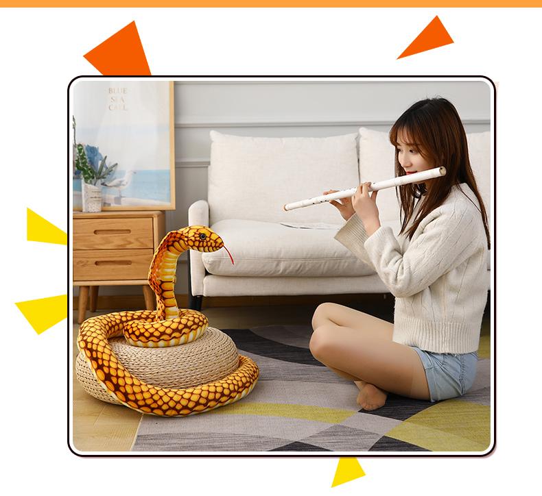 Cross-Border Cobra Python Plush Toy: Funny Snake Doll Gift for Boys