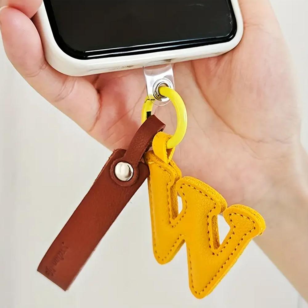 Creative PU Leather 26 Letter Keychains Fashion Alphabet Keyrings Handbag Ornaments Pendant Car Key Holder Accessories Gifts