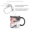 Creative Bra Girl Color Changing Coffee Mug BSKT-008 Thermosensitive Mugs Breakfast Cup Discoloration Cups Drinkware Ceramic Bar