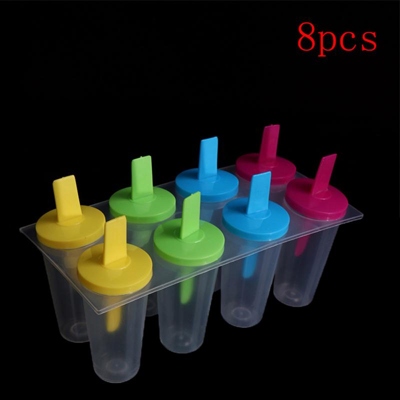 8Pcs Ice Cream Lolly Maker Form DIY Mould Frozen Popsicle Yogurt Molds Tools 6