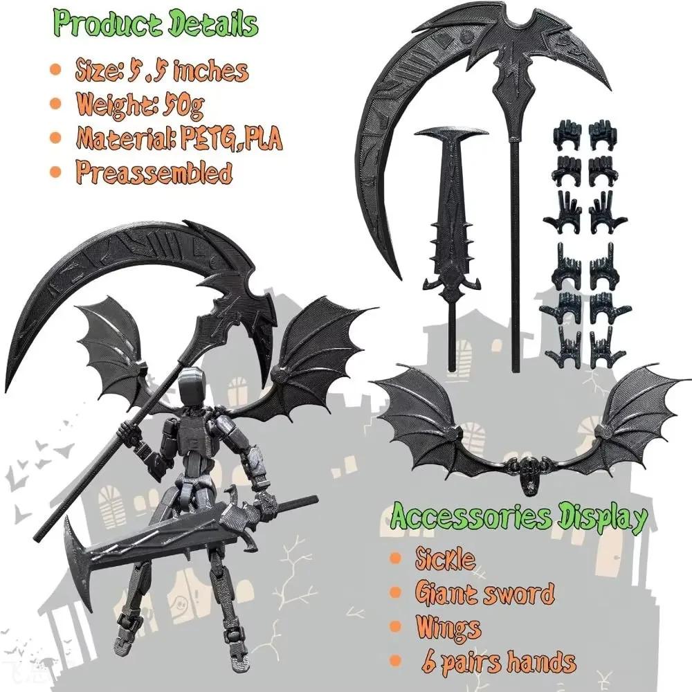 3D-печатная модель робота Робот Жнец Настольное украшение 13 Модель с подвижными частями Многосуставная подвижная модель робота-манекена