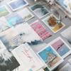 50pcs Creative Washi Stickers Set Memo Pad Monet Van Goah Drawing Flower Light Mist Forest Travel Diary Note DIY Decoration
