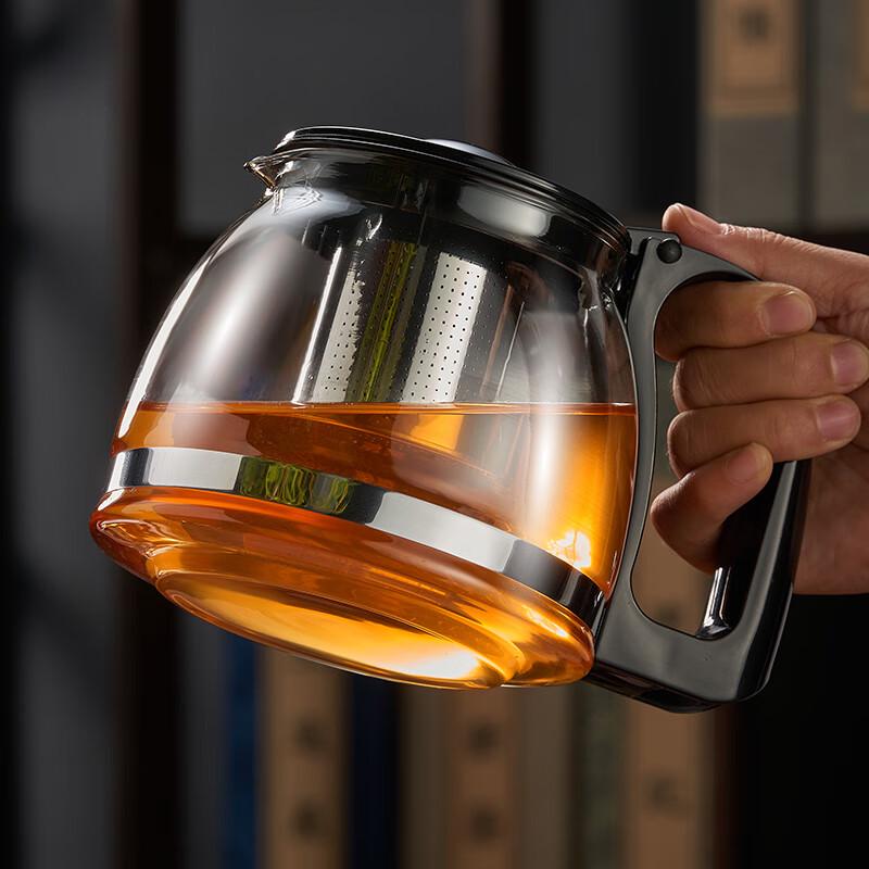 Термостойкий стеклянный чайник и кувшин для воды с ситечком, 2000 мл