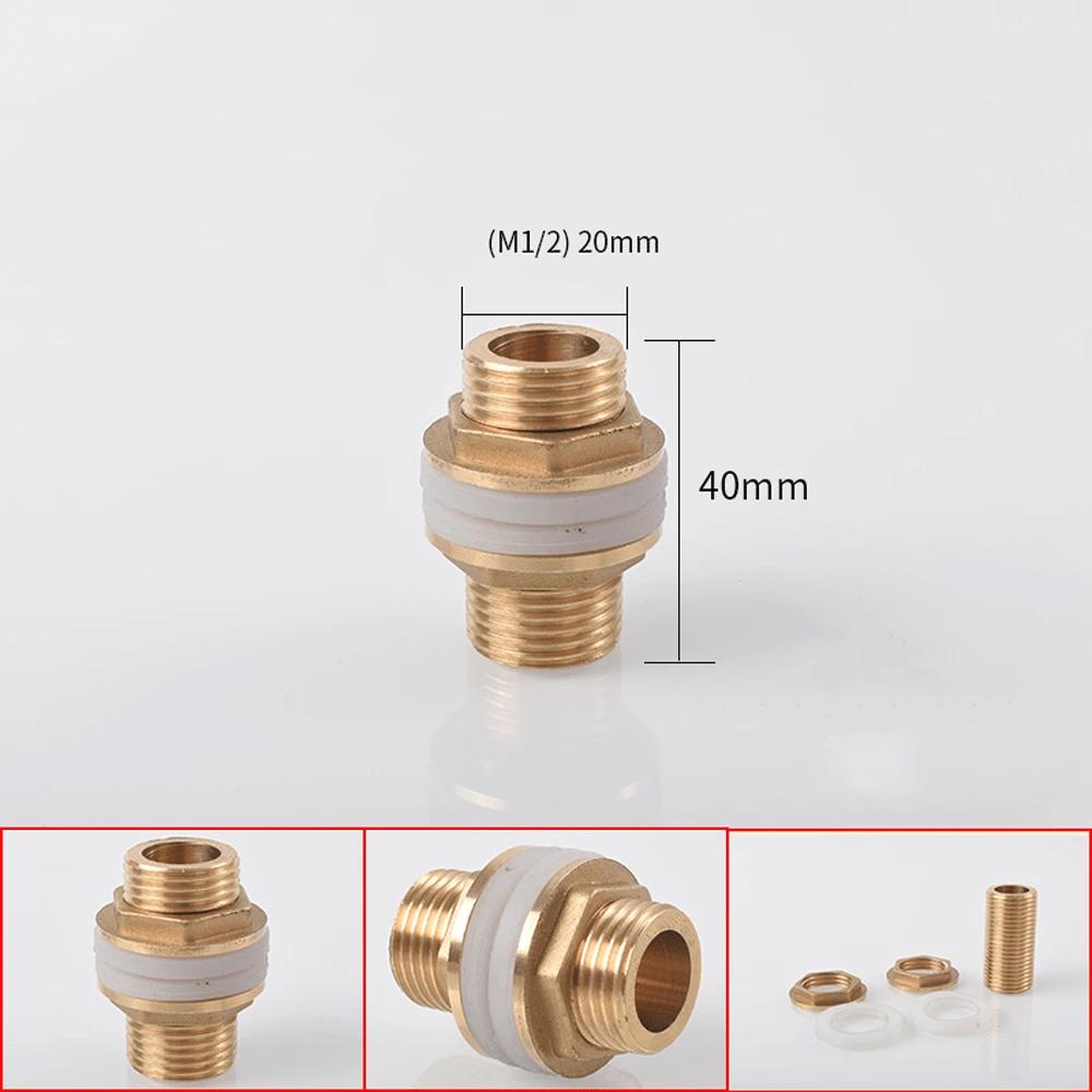 1/8" 1/4" 3/8" 1/2" 3/4" BSPP Наружная полная резьба Бочонок-ниппель Переборочный латунный соединитель Фитинг для бака