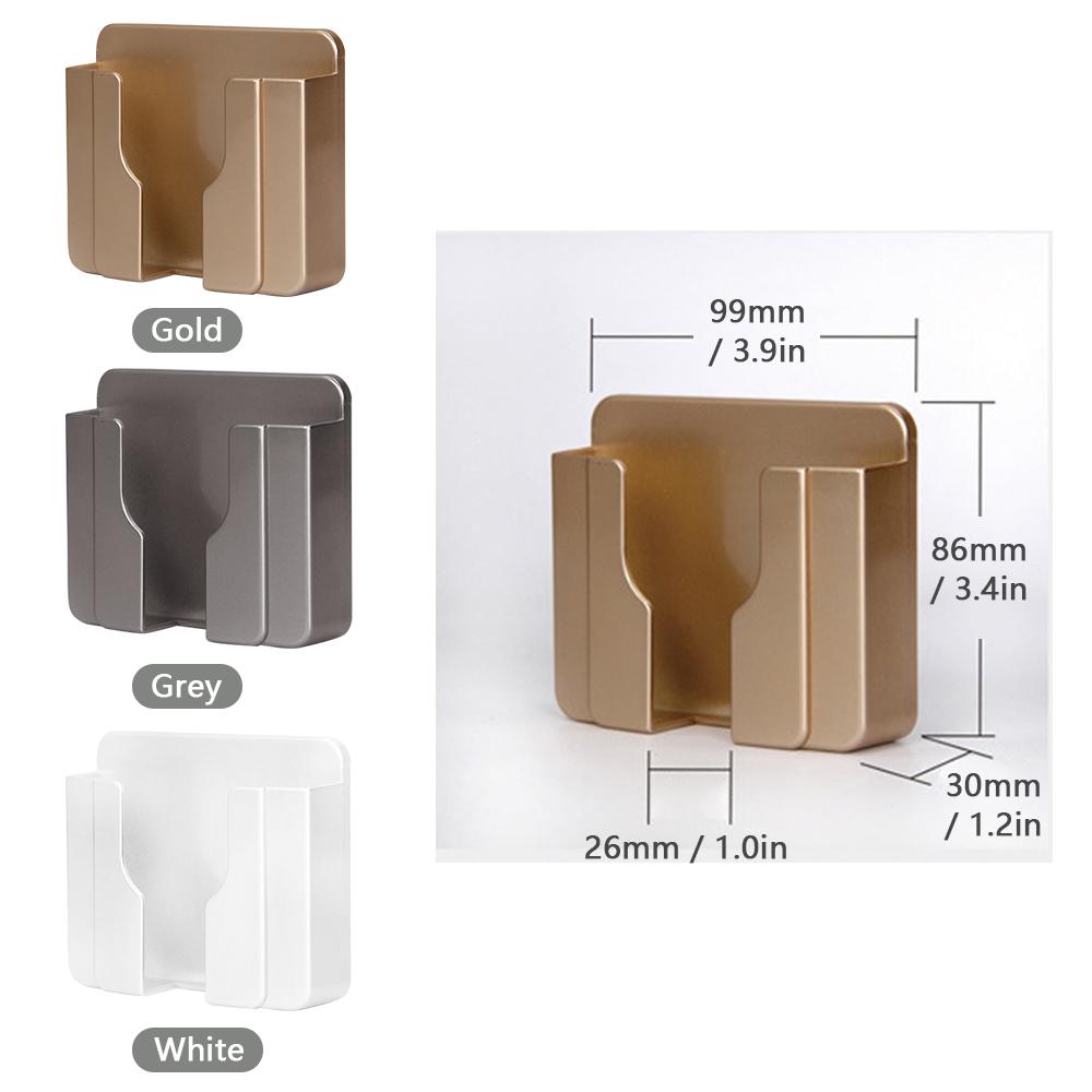 Wall Mounted Phone Organizer Beside Bed Storage Shelf No Drilling Self-Adhesive Mobile Phone Charging Station Remote Control Wall Holders for Living