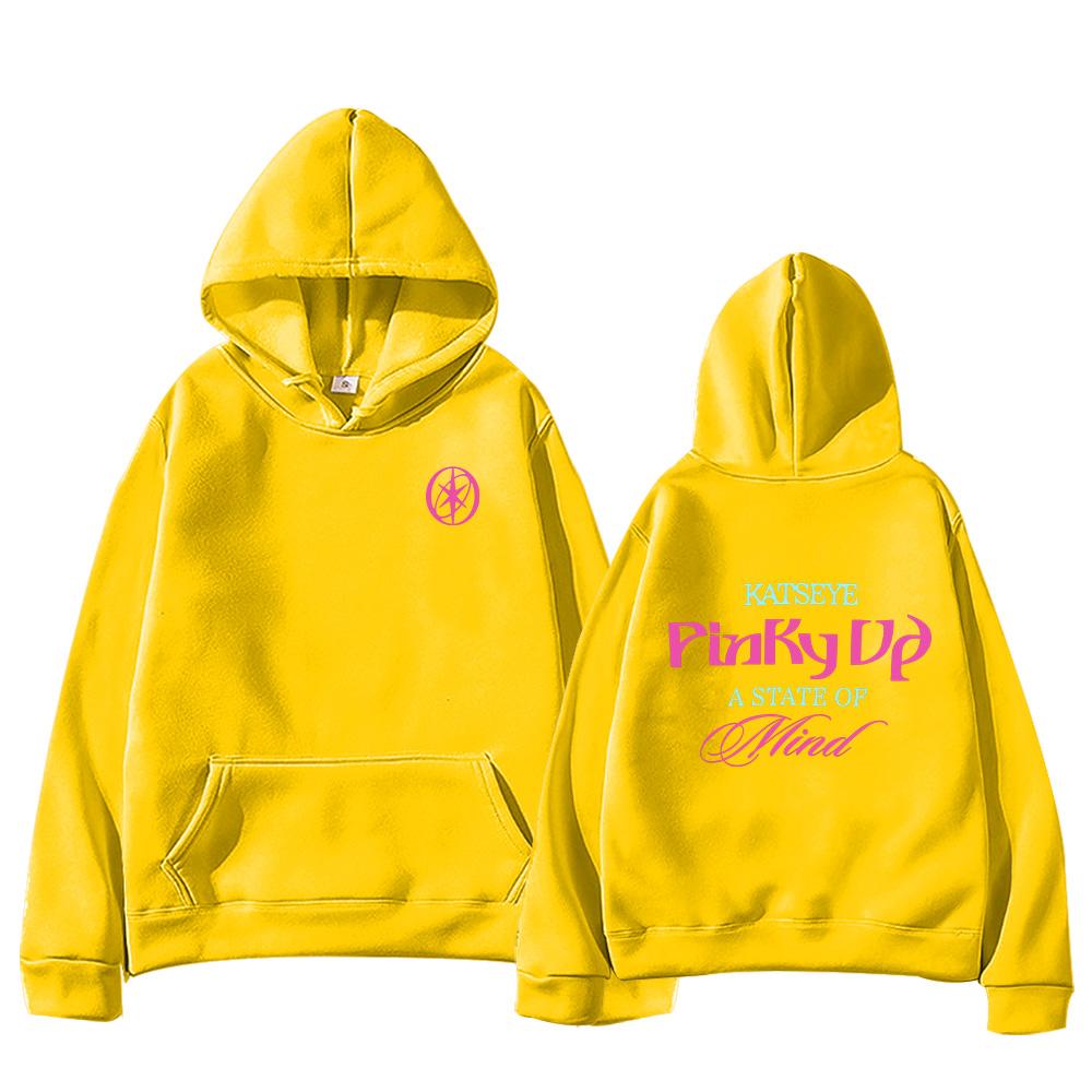Katseye PINKY UP Kpop Принт Худи Модные Мужские Женские Y2k Худи Толстовка Флис Большого Размера Спортивный Костюм Уличная Одежда Подарки для Фанатов Топы куртки Худи с Аниме