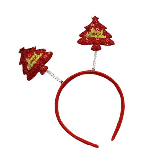 Обруч для волос Декор с рогами Эластичный головной убор Декор с рогами Санта-Клауса Обруч для волос Аксессуары для волос
