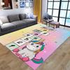 Cartoon Area Rug Kids Play Mat Non-slip Flannel Carpet for Home Living Room Bedroom Kitchen Rug Machine Washable Floor Mat