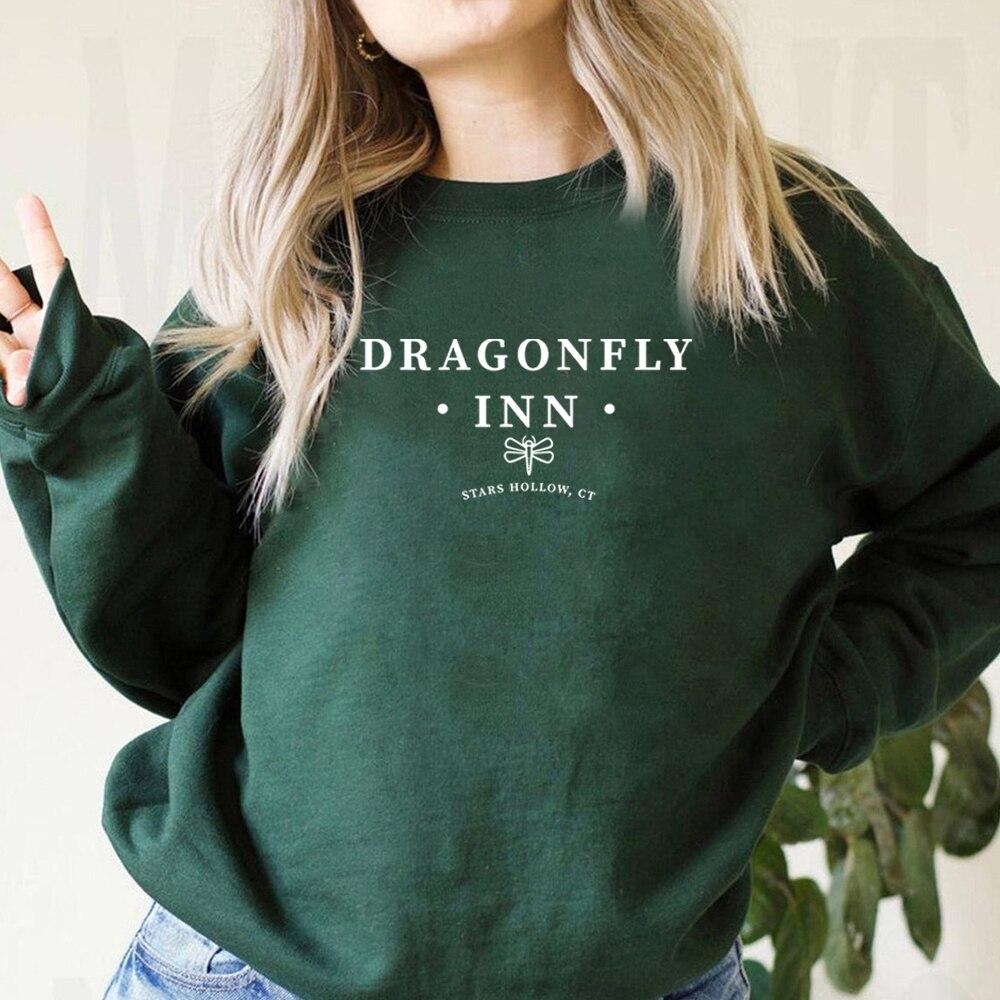 Полый свитшот Dragonfly Inn Stars Телешоу Джемпер для девочек Гилмор Закусочная Люка Толстовки с круглым вырезом для девочек Гилмор Топы для фанатов