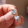 Minimalist Triangular Cubic Zirconia Stud Earrings for Women White/Multicolored/Green/Blue Colors Fashion Girls Jewelry