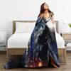 Leons Kennedy Residents Evils Warm Soft Blanket  Students Plush Throw Blanket Pattern Couch Chair Flannel Bedspread Bed Cover