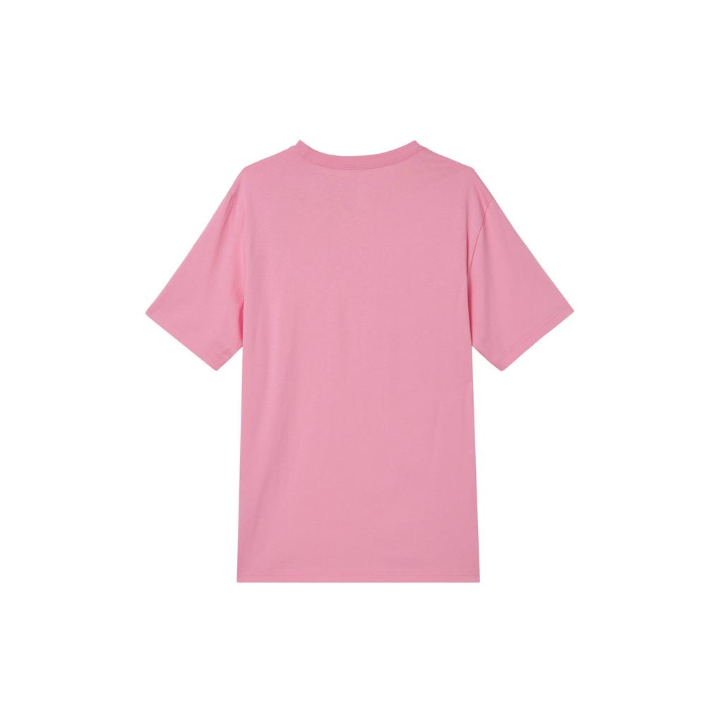 Converse T Shirts Unisex Pink Crew Neck Moderate Straight Fit 10023876-A33